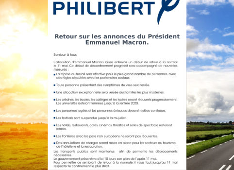 Les annonces présidentielles du 13 avril 2020